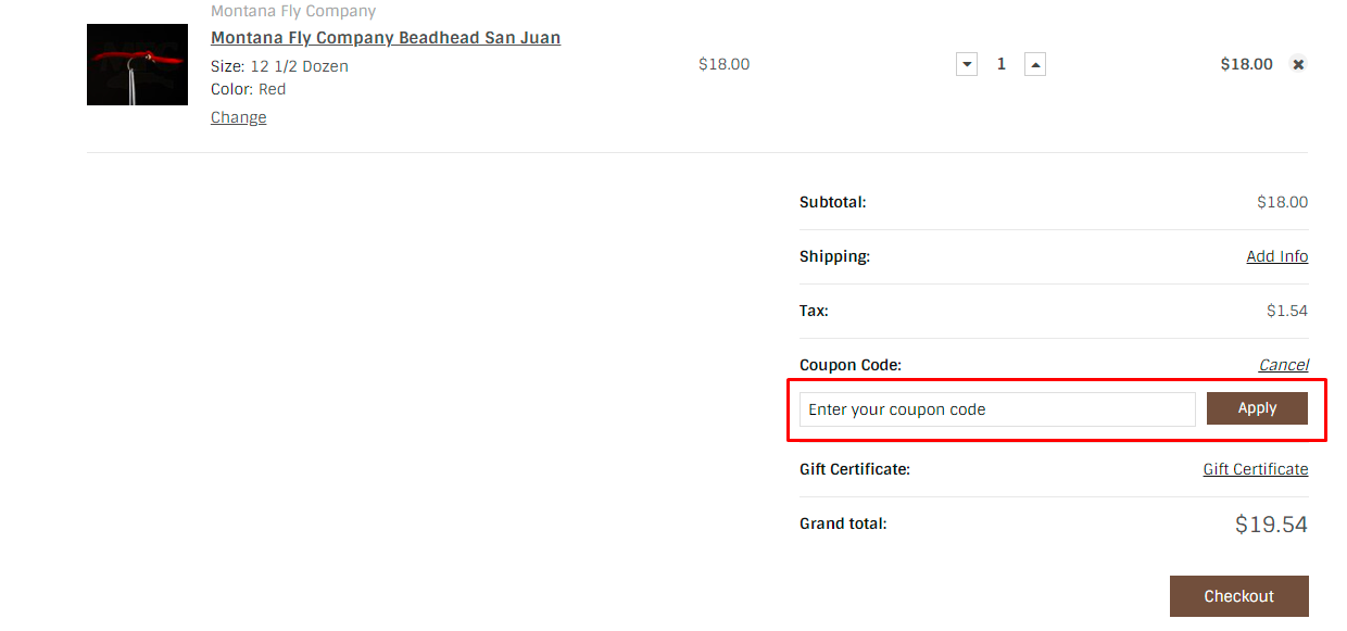 How do I use my ED'S Fly Shop coupon code?