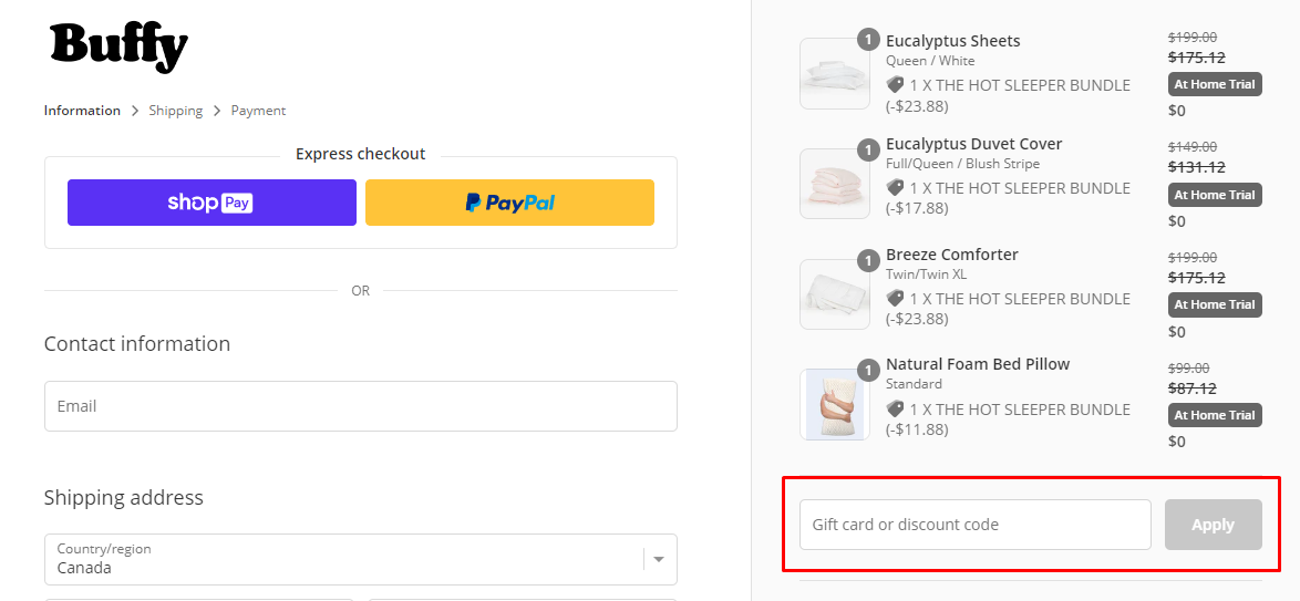 How do I use my Buffy discount code?