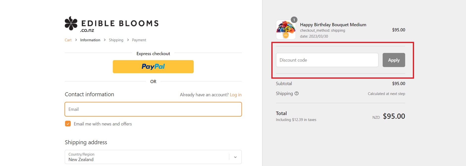 Edible Blooms Coupon & Promo Codes August 2024