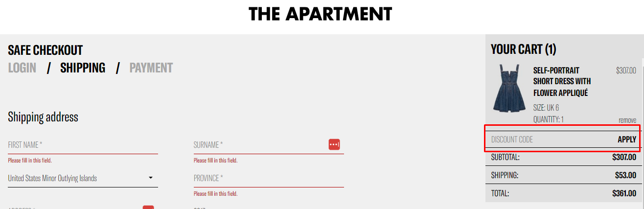 How do I use my The Apartment Cosenza discount code?