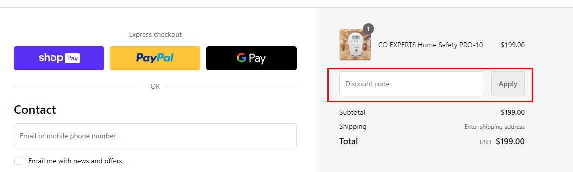 How do I use my Co experts discount code?