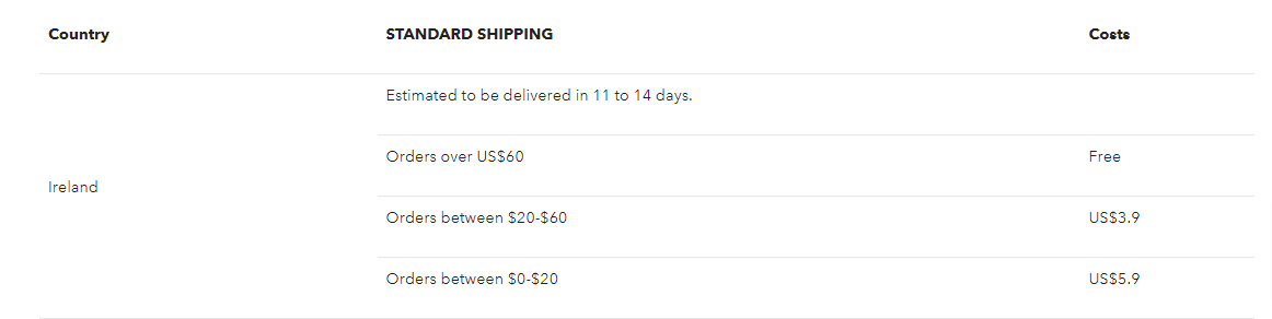 SHEGLAM shipping