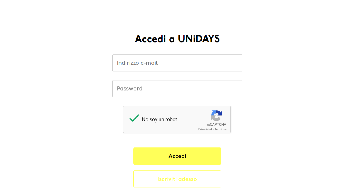 immagine del login sulla piattaforma everdrop per usufruire dello sconto studente o di un normale promo code everdrop