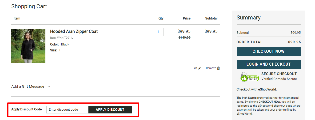 US Checkout Irish Store
