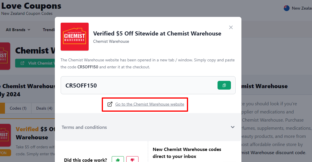 Verified 5 off Chemist Warehouse Promo Codes