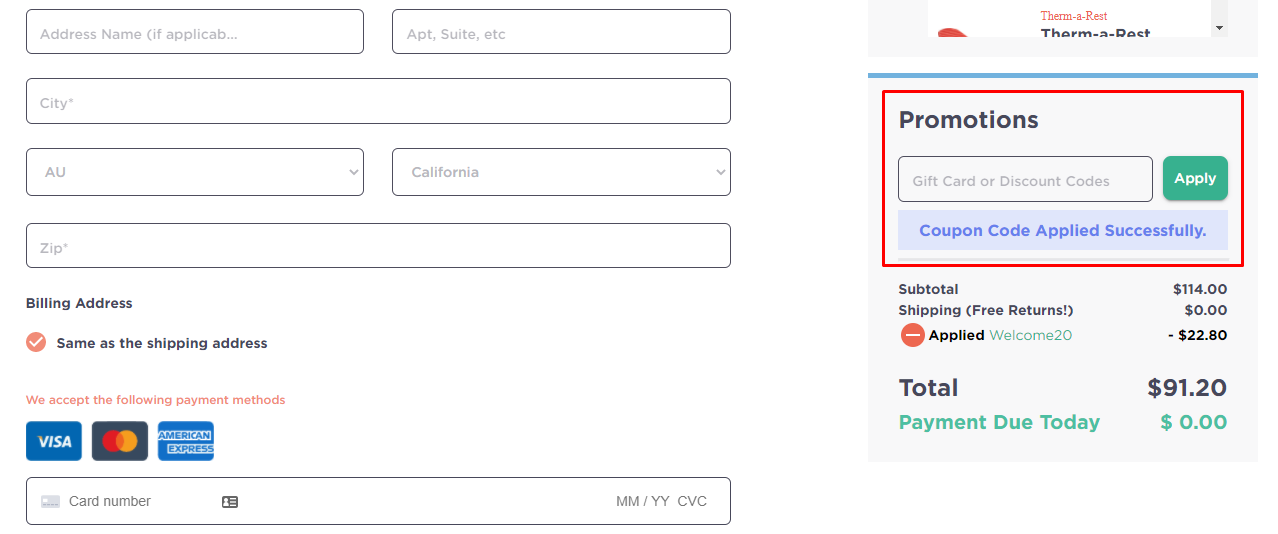 How do I use my Arrive Outdoors discount code?