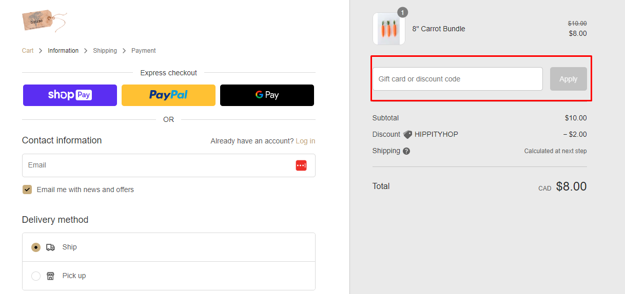 How do I use my House by JSD discount code?