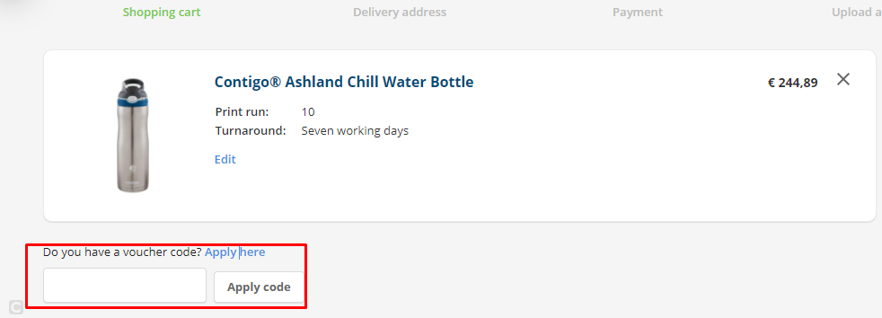 How do I use my Helloprint voucher code?