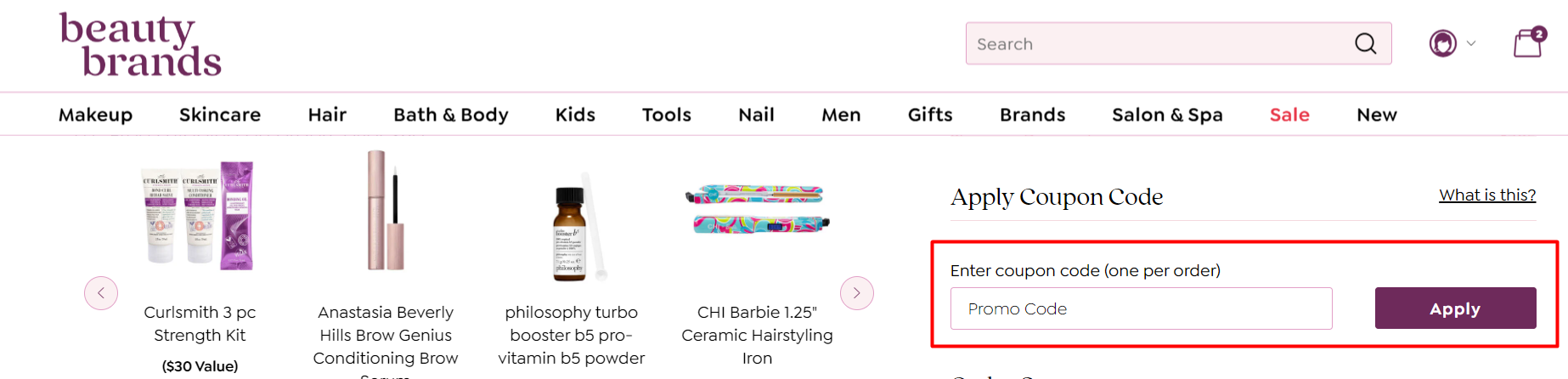 How do I use my beauty brands promo code?