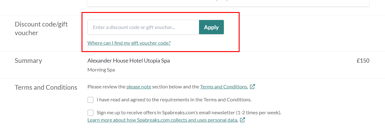 How do I use my Spabreaks.com discount code?