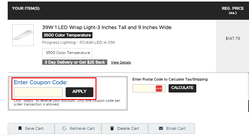 How do I use my Canada Lighting Experts coupon code?