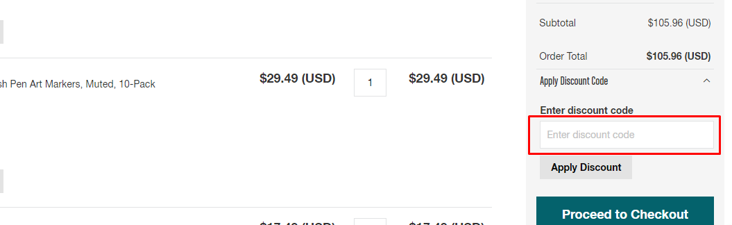 How do I use my Tombow discount code?