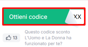 codice sconto L'Uomo e La Donna da poter prelevare ed inserire nel suto ufficiale per risparmiare