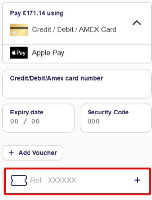 A box where you can enter a Airparks voucher code