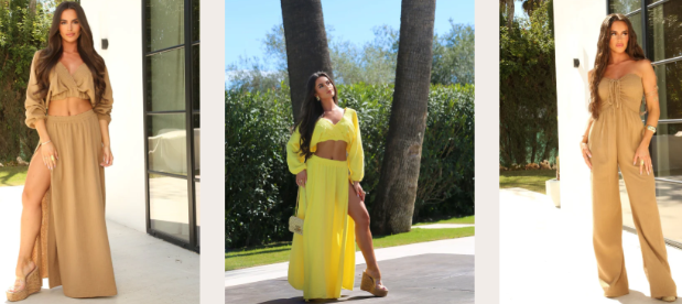 Three women modelling for H&L Fashions' summer outfits