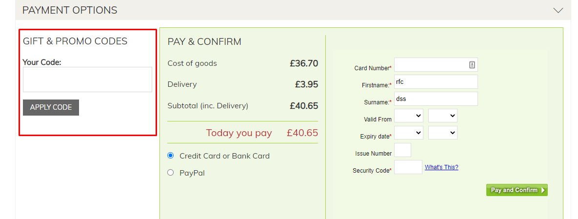 How do I use my Natural Collection promo code?