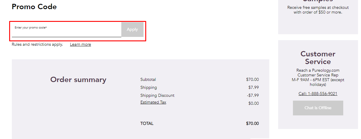 How do I use my Pureology promo code?
