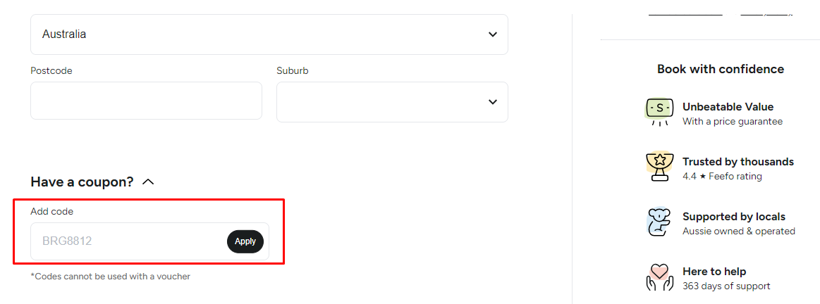 How do I use my Experience Oz coupon code?