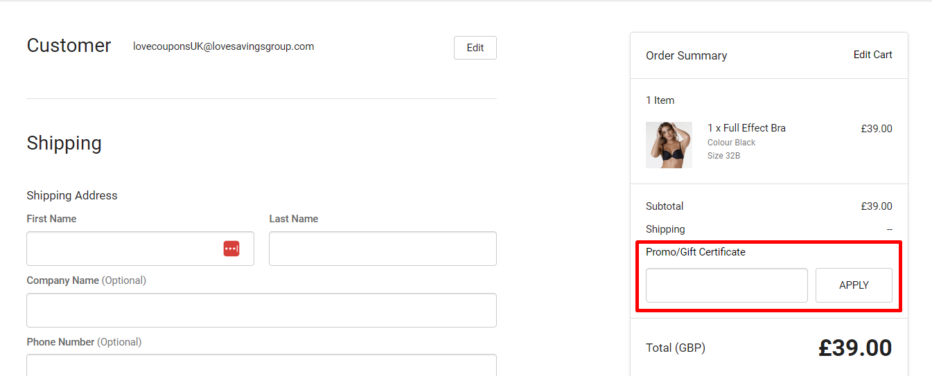 How do I use my Wonderbra promo code?