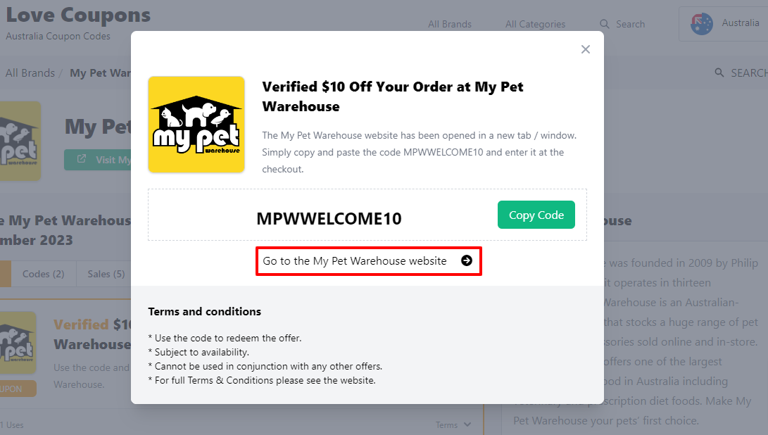 My Pet Warehouse Coupon and Promo Codes August 2024