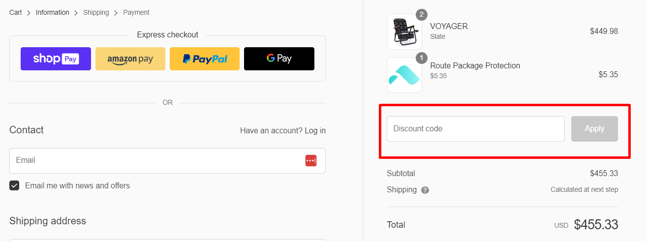 How do I use my PARKIT discount code?