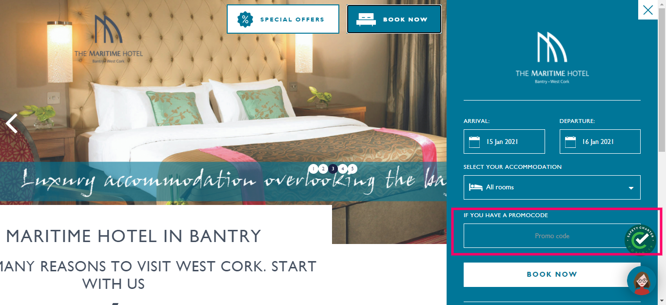 How do I use my The Maritime Hotel Promo Code