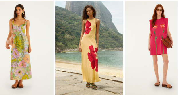 Dresses for sale on a white background