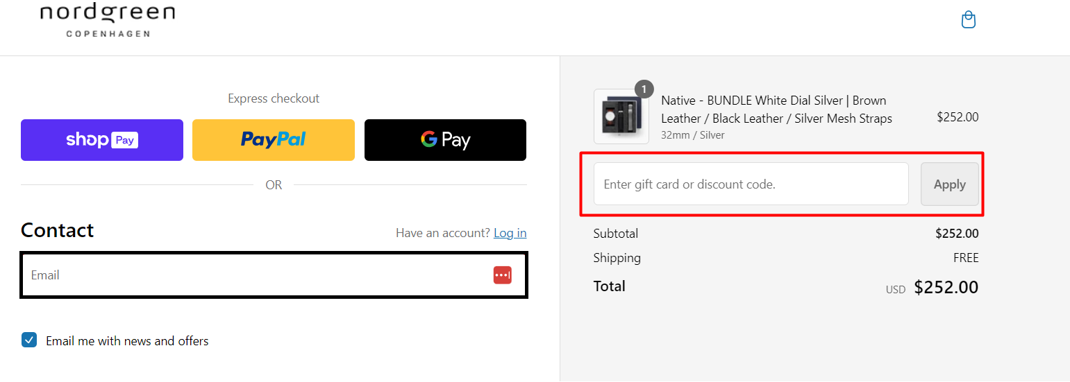How do I use my Nordgreen coupon code?