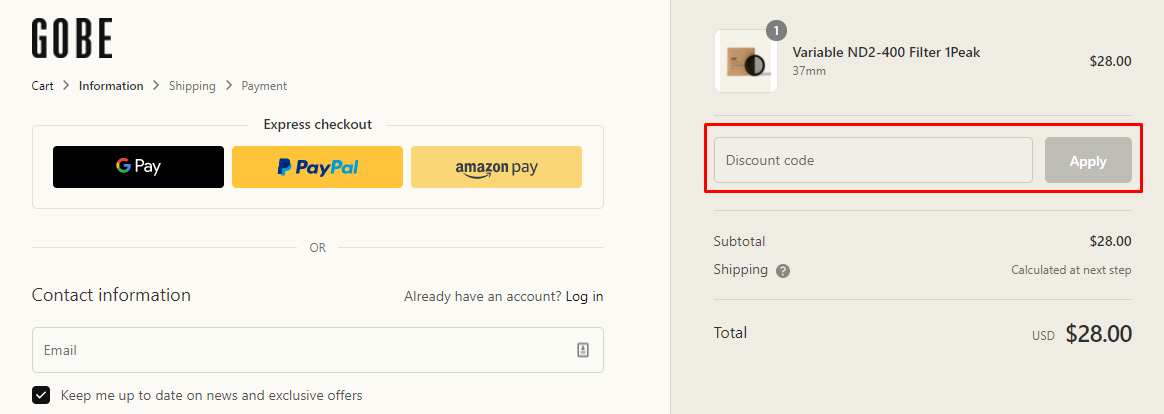 How do I use my URTH discount code?