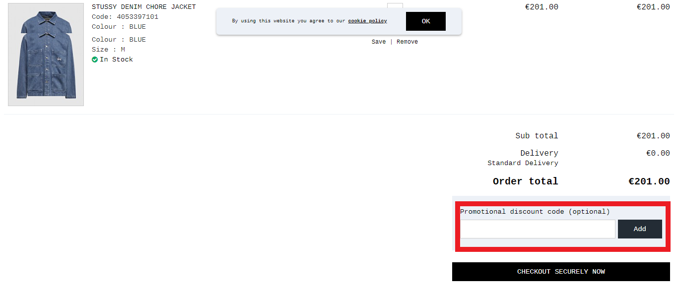 stussy discount code