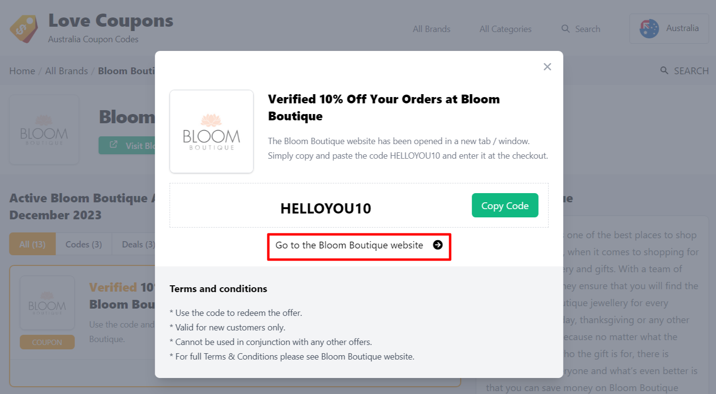 Bloom Boutique Coupon and Promo Codes July 2024