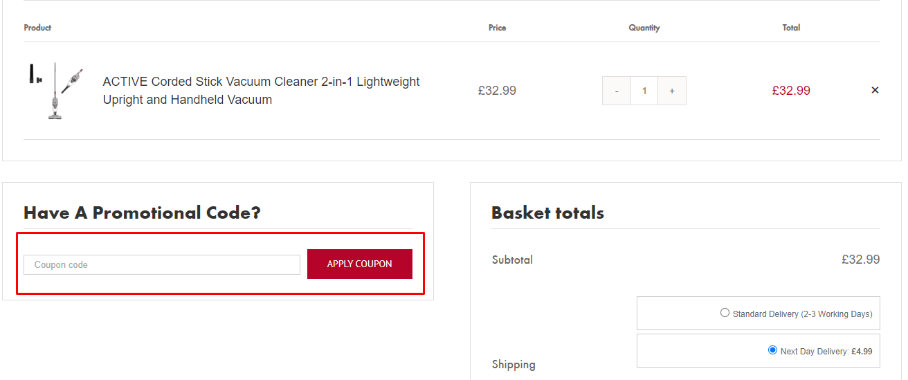 How do I use my Ewbank promo code?