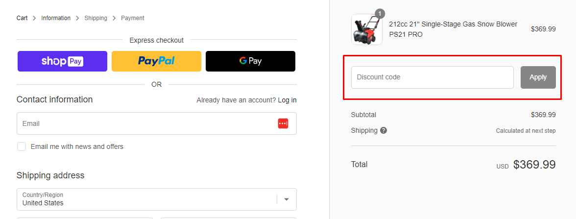 How do I use my PowerSmart discount code?