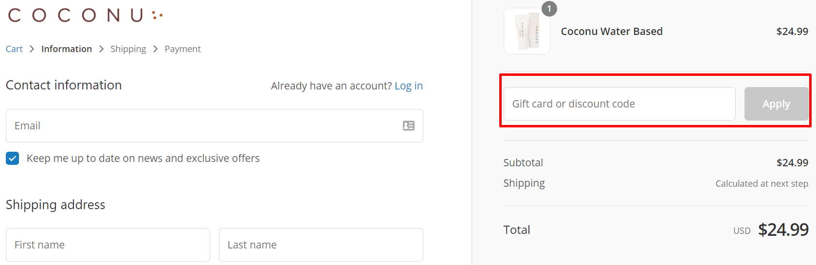 How do I use my Coconu discount code?