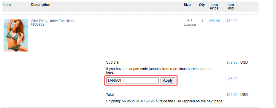 How do I use my Cooltan Sportswear coupon code?