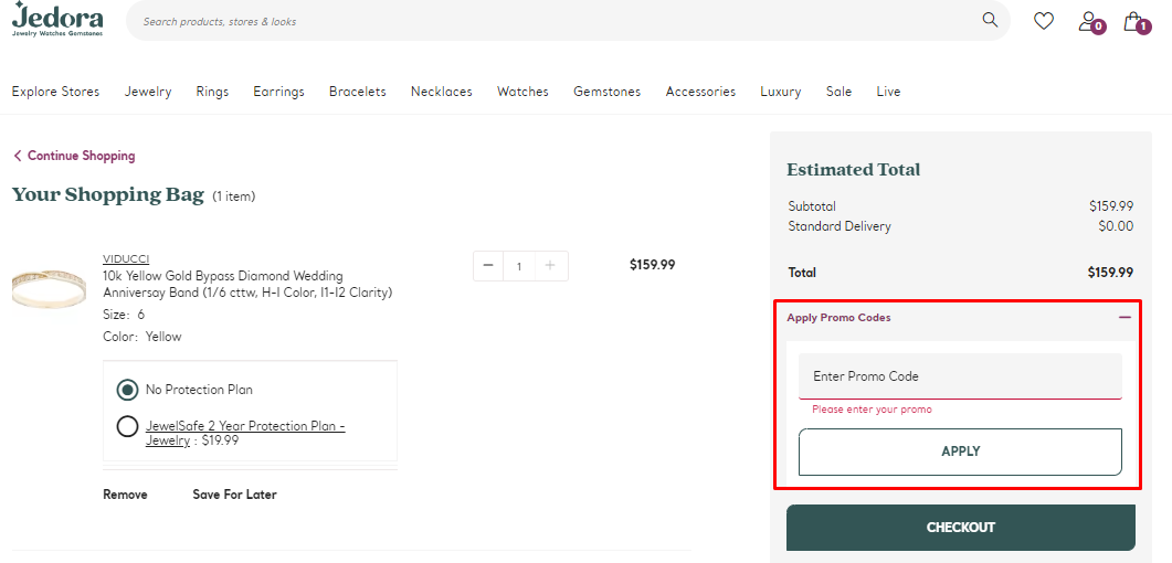 How do I use my Jedora promo Code?