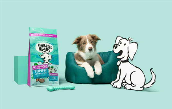 The Barkings Heads & Meowing Heads dog food fish flavour