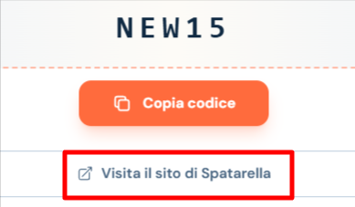 collegamento al sito ufficiale Spatarella dove poter risparmiare con gli sconti Spatarella