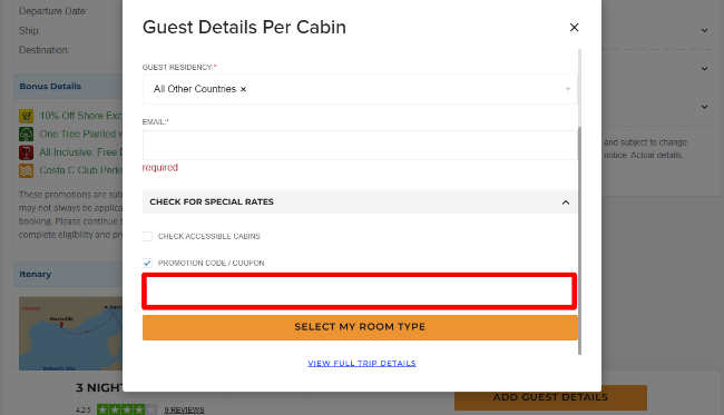 Paste your discount code in the red box to get your discount
