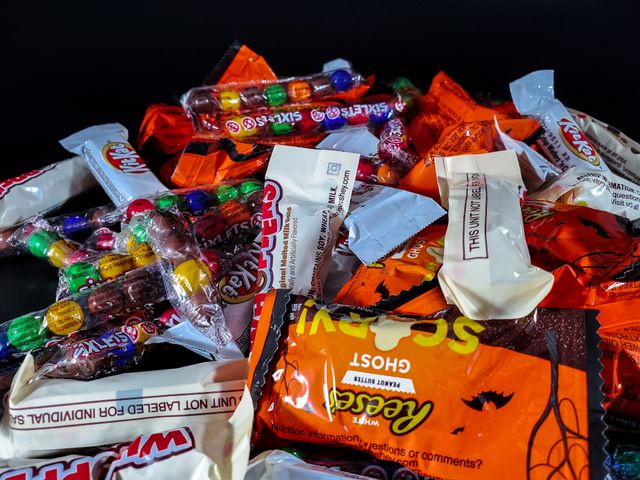 A bunch of Halloween candy that you can save on with a Halloween promo code from Love Coupons