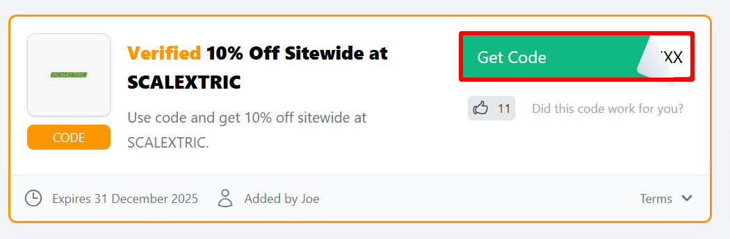 The Love Discount Vouchers page showing discount codes to use on your purchase