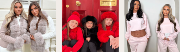 The woman and the kids are wearing H&L Fashions' clothes