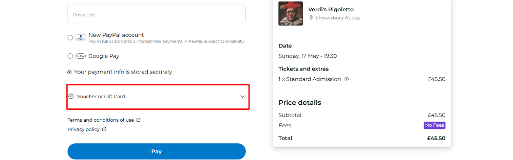 Applying an Fever promo code at checkout to save on your ticket
