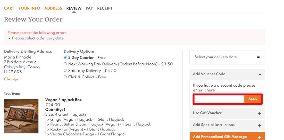 Paste your code in the red box to get your discount