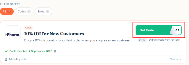 Enjoy a 10% discount on your first order when you shop as a new customer.