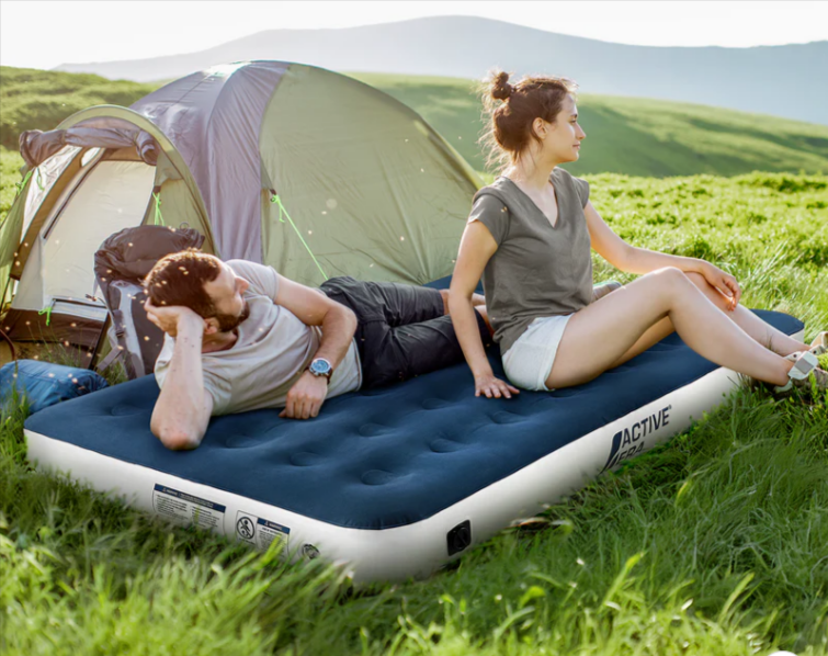 People camping using the Active Era airbed