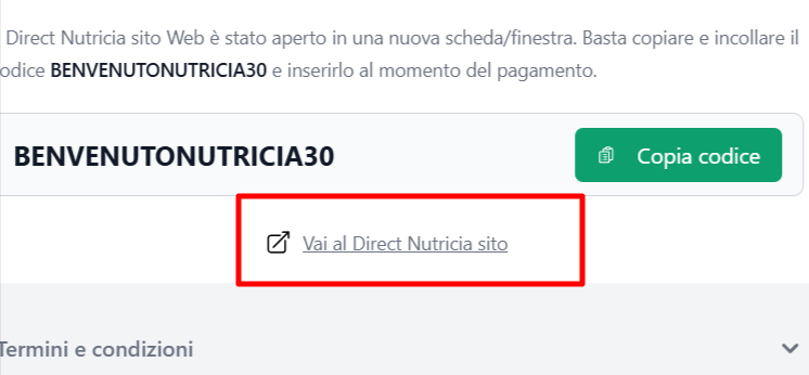 collegamento diretto al sito ufficiale Direct Nutricia dove poter risparmiare con un codice sconto Direct Nutricia