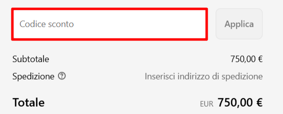 carrello del sito ufficiale G&B NEGOZIOnline dove poter inserire un codice sconto G&B NEGOZIOnline e risparmiare
