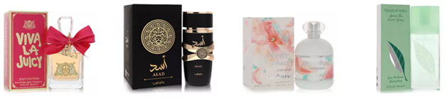 image showing perfumes you can buy on the FragranceX.com website