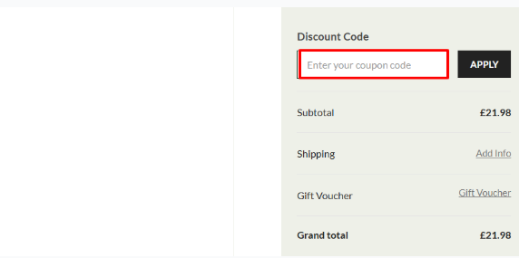 A highlight box is where you enter J.Parker’s promo code